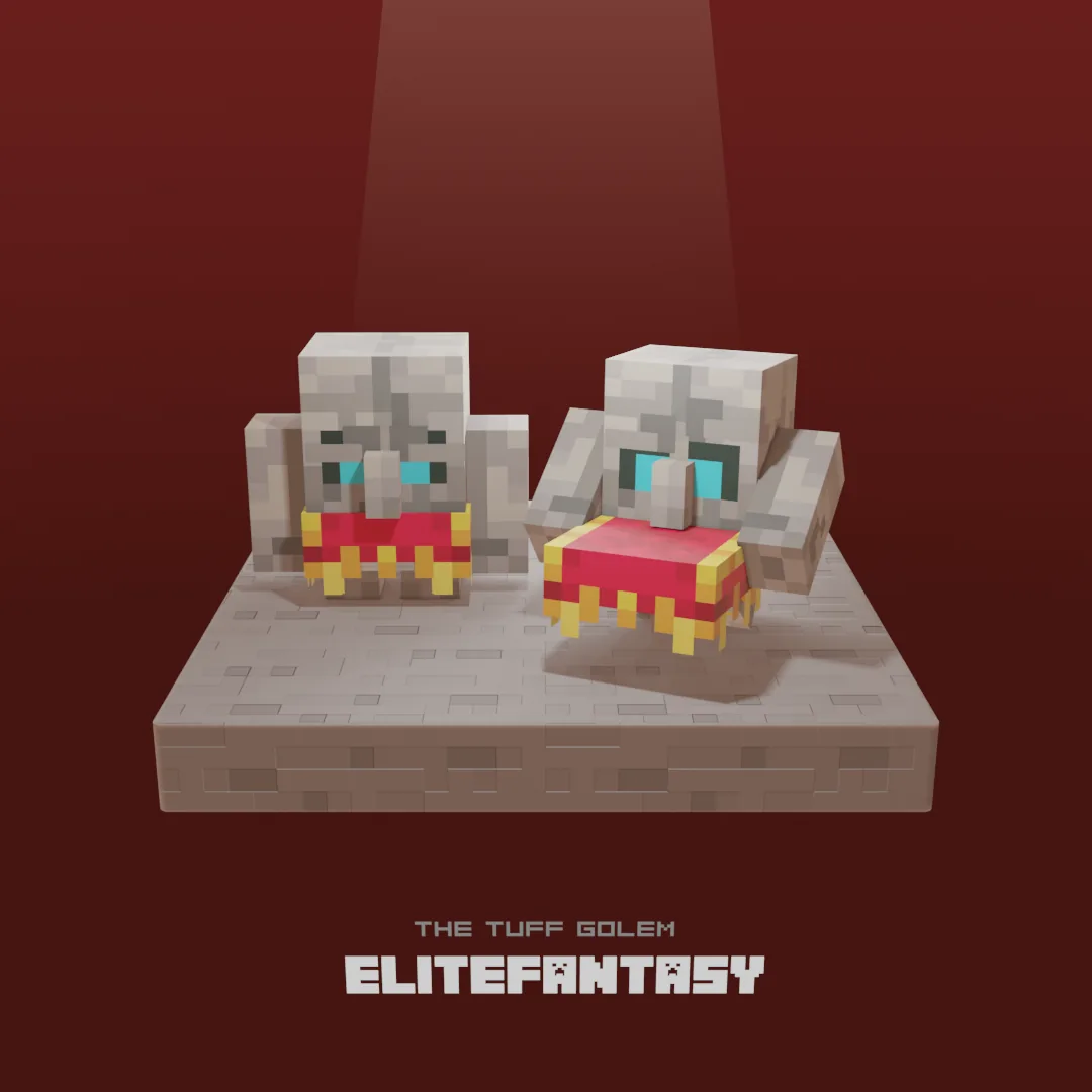 Render de dos Tuff Golems